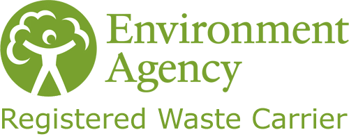 Enviroment agenct logo, registered waste carrier.